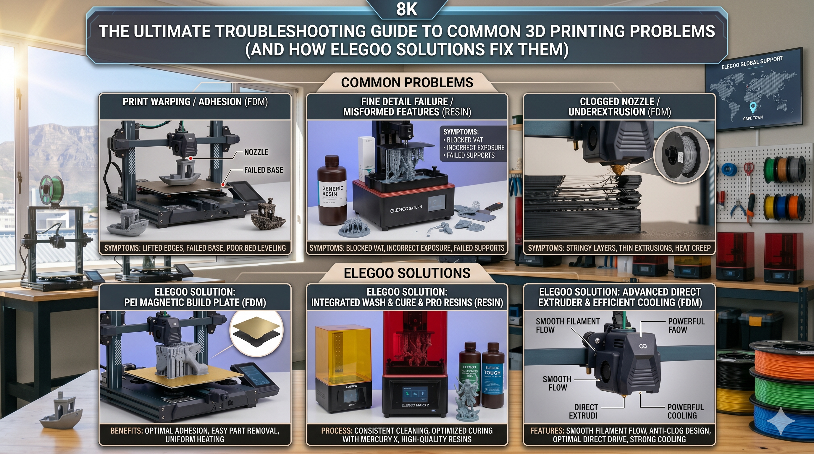 How to Troubleshoot Common 3D Printing Problems (And How Elegoo Fixes Them)