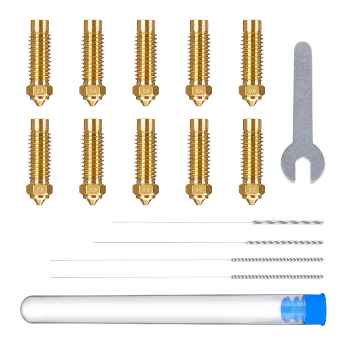 Neptune 4 Plus/4 Max Multi-Size Brass Nozzle Kit