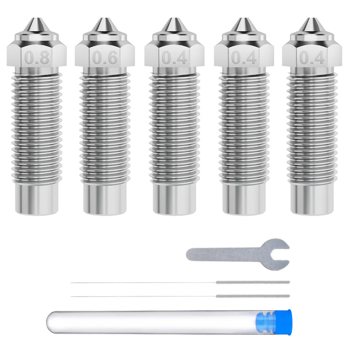 Neptune 4 Plus/4 Max Multi-Size Hardened Steel Nozzle Kit