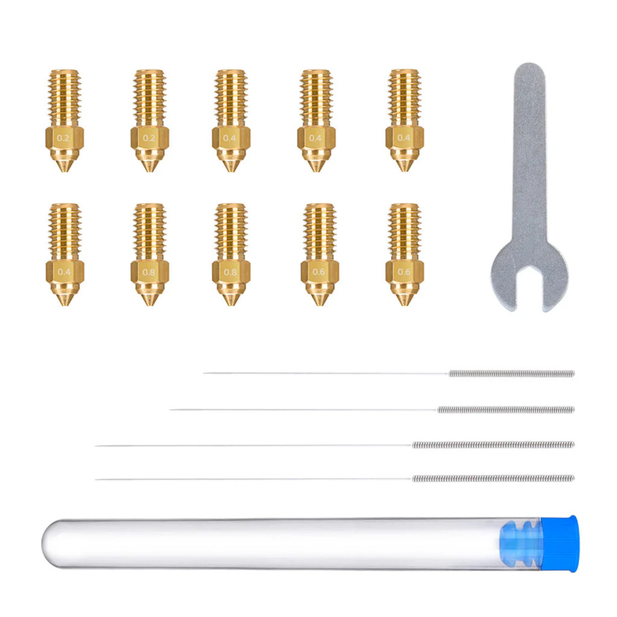 Neptune 4/4 Pro Multi-Size Brass Nozzle Kit